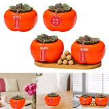 Maxbell Persimmon Storage Tank with Cover Containers Tea Cans Desktop Decorative style A
