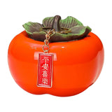 Maxbell Persimmon Storage Tank with Cover Containers Tea Cans Desktop Decorative style A