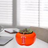 Maxbell Persimmon Storage Tank with Cover Containers Tea Cans Desktop Decorative style A