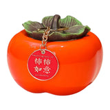 Maxbell Persimmon Storage Tank with Cover Containers Tea Cans Desktop Decorative style B