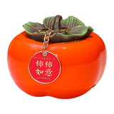 Maxbell Persimmon Storage Tank with Cover Containers Tea Cans Desktop Decorative style B