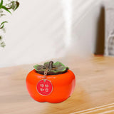 Maxbell Persimmon Storage Tank with Cover Containers Tea Cans Desktop Decorative style B