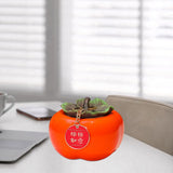 Maxbell Persimmon Storage Tank with Cover Containers Tea Cans Desktop Decorative style B