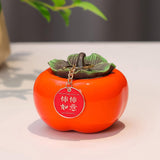 Maxbell Persimmon Storage Tank with Cover Containers Tea Cans Desktop Decorative style B