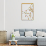 Maxbell Metal Wall Art Decor Woman Silhouette Minimalist Facial Line Decoration StyleC