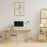 Maxbell Metal Wall Art Decor Woman Silhouette Minimalist Facial Line Decoration StyleD