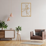 Maxbell Metal Wall Art Decor Woman Silhouette Minimalist Facial Line Decoration StyleD