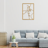 Maxbell Metal Wall Art Decor Woman Silhouette Minimalist Facial Line Decoration StyleD