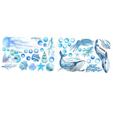Maxbell 2Pcs Luminous Ocean Animals Wall Decals for Classroom Nursery
