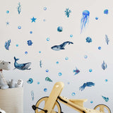 Maxbell 2Pcs Luminous Ocean Animals Wall Decals for Classroom Nursery