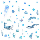 Maxbell 2Pcs Luminous Ocean Animals Wall Decals for Classroom Nursery
