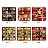 Maxbell Christmas Ball Ornaments Electroplating Ball Hanging for Indoor Party Decor style A