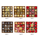 Maxbell Christmas Ball Ornaments Electroplating Ball Hanging for Indoor Party Decor style A
