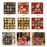 Maxbell Christmas Ball Ornaments Electroplating Ball Hanging for Indoor Party Decor style A