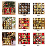Maxbell Christmas Ball Ornaments Electroplating Ball Hanging for Indoor Party Decor style A