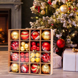 Maxbell Christmas Ball Ornaments Electroplating Ball Hanging for Indoor Party Decor style B
