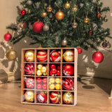 Maxbell Christmas Ball Ornaments Electroplating Ball Hanging for Indoor Party Decor style B