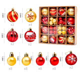 Maxbell Christmas Ball Ornaments Electroplating Ball Hanging for Indoor Party Decor style B