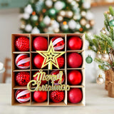 Maxbell Christmas Ball Ornaments Electroplating Ball Hanging for Indoor Party Decor style C