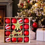 Maxbell Christmas Ball Ornaments Electroplating Ball Hanging for Indoor Party Decor style C