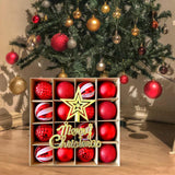 Maxbell Christmas Ball Ornaments Electroplating Ball Hanging for Indoor Party Decor style C