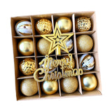 Maxbell Christmas Ball Ornaments Electroplating Ball Hanging for Indoor Party Decor style D