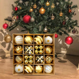 Maxbell Christmas Ball Ornaments Electroplating Ball Hanging for Indoor Party Decor style E
