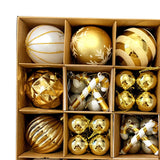 Maxbell Christmas Ball Ornaments Electroplating Ball Hanging for Indoor Party Decor style E