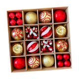 Maxbell Christmas Ball Ornaments Electroplating Ball Hanging for Indoor Party Decor style F