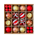 Maxbell Christmas Ball Ornaments Electroplating Ball Hanging for Indoor Party Decor style F