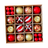 Maxbell Christmas Ball Ornaments Electroplating Ball Hanging for Indoor Party Decor style F