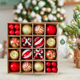 Maxbell Christmas Ball Ornaments Electroplating Ball Hanging for Indoor Party Decor style F