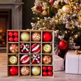 Maxbell Christmas Ball Ornaments Electroplating Ball Hanging for Indoor Party Decor style F