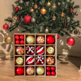 Maxbell Christmas Ball Ornaments Electroplating Ball Hanging for Indoor Party Decor style F