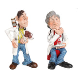 Maxbell Resin Sculptures Decoration Doctor Statues Figurines for Office Bedroom Home Yellow 9x5x16cm