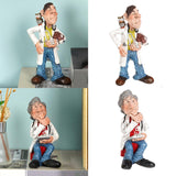 Maxbell Resin Sculptures Decoration Doctor Statues Figurines for Office Bedroom Home Yellow 9x5x16cm