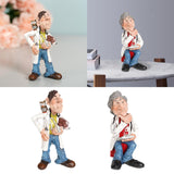 Maxbell Resin Sculptures Decoration Doctor Statues Figurines for Office Bedroom Home Yellow 9x5x16cm