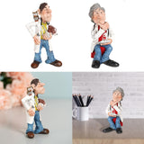 Maxbell Resin Sculptures Decoration Doctor Statues Figurines for Office Bedroom Home Yellow 9x5x16cm