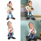 Maxbell Resin Sculptures Decoration Doctor Statues Figurines for Office Bedroom Home Yellow 9x5x16cm