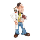 Maxbell Resin Sculptures Decoration Doctor Statues Figurines for Office Bedroom Home Yellow 9x5x16cm
