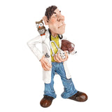 Maxbell Resin Sculptures Decoration Doctor Statues Figurines for Office Bedroom Home Yellow 9x5x16cm