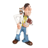 Maxbell Resin Sculptures Decoration Doctor Statues Figurines for Office Bedroom Home Yellow 9x5x16cm