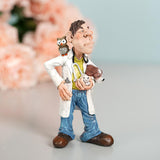 Maxbell Resin Sculptures Decoration Doctor Statues Figurines for Office Bedroom Home Yellow 9x5x16cm