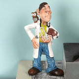 Maxbell Resin Sculptures Decoration Doctor Statues Figurines for Office Bedroom Home Yellow 9x5x16cm