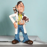 Maxbell Resin Sculptures Decoration Doctor Statues Figurines for Office Bedroom Home Yellow 9x5x16cm