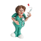 Maxbell Doctor Statues Figurines Ornament Women Resin Sculpture for Office Bedroom Inject 3x3x6.5in