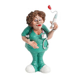 Maxbell Doctor Statues Figurines Ornament Women Resin Sculpture for Office Bedroom Inject 3x3x6.5in