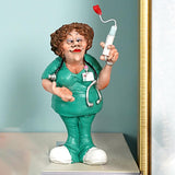 Maxbell Doctor Statues Figurines Ornament Women Resin Sculpture for Office Bedroom Inject 3x3x6.5in