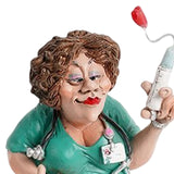 Maxbell Doctor Statues Figurines Ornament Women Resin Sculpture for Office Bedroom Inject 3x3x6.5in