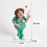 Maxbell Doctor Statues Figurines Ornament Women Resin Sculpture for Office Bedroom Inject 3x3x6.5in